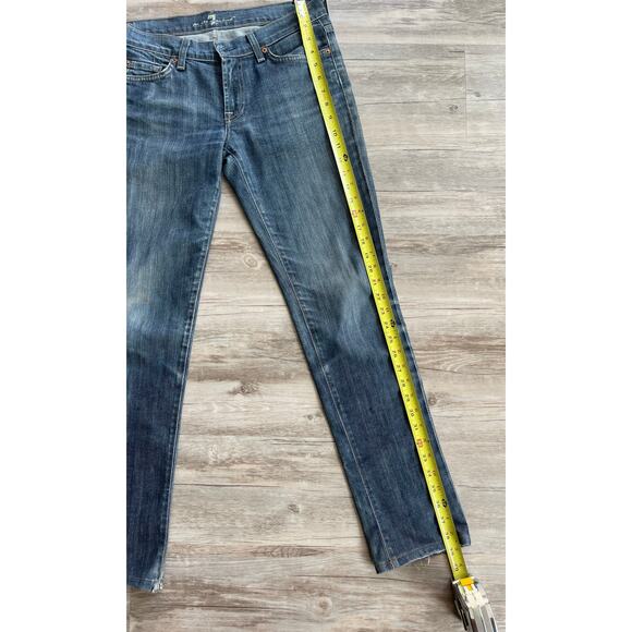 7 For All Mankind Women’s Roxy Straight Leg Jeans Size 29 Medium Wash Blue - Picture 7 of 9